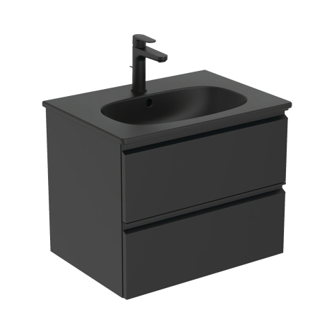 Lavoar 60 cm TESI pentru montaj pe mobilier negru mat Ideal Standard [5]