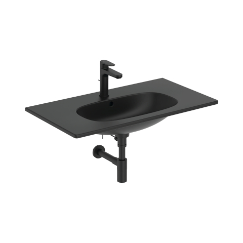 Lavoar 80 cm TESI pentru montaj pe mobilier negru mat Ideal Standard [3]