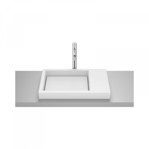 Lavoare si piedestale - Lavoar incastrat din portelan Skyline Horizon 60 cm alb mat Roca