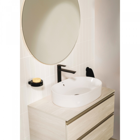 Lavoar pe blat, din portlan The Gap oval 550 x 390 mm alb Roca [1]