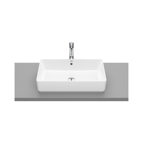 Lavoare pe blat - Lavoar pe blat, din portlan The Gap 600 x 370 x 130 mm dreptunghiular alb Roca