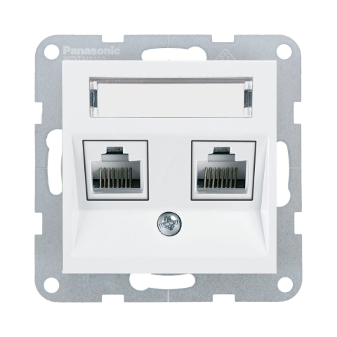 Prize - Priza telefon 2xCAT3 cu eticheta Karre Plus 55 Alb