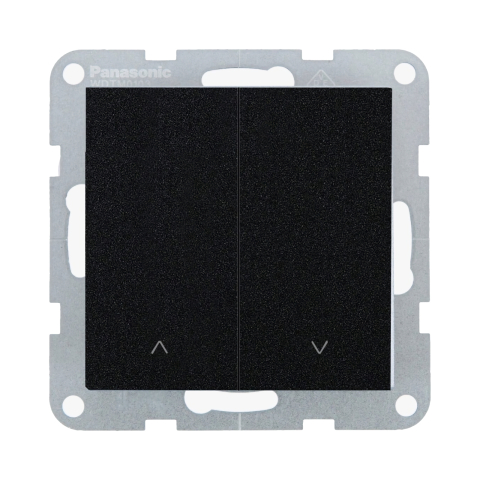 Intrerupatoare - Mecanism intrerupator jaluzele 2 butoane QC Karre Plus 55 Negru