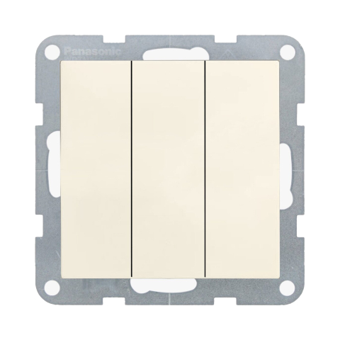Intrerupatoare - Mecanism intrerupator triplu Karre Plus 55 Bej