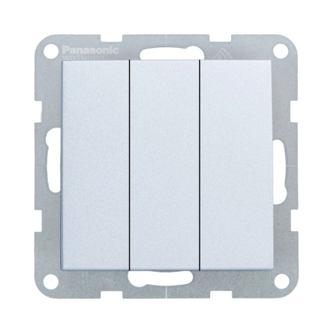 Intrerupatoare - Mecanism intrerupator triplu Karre Plus 55 Silver