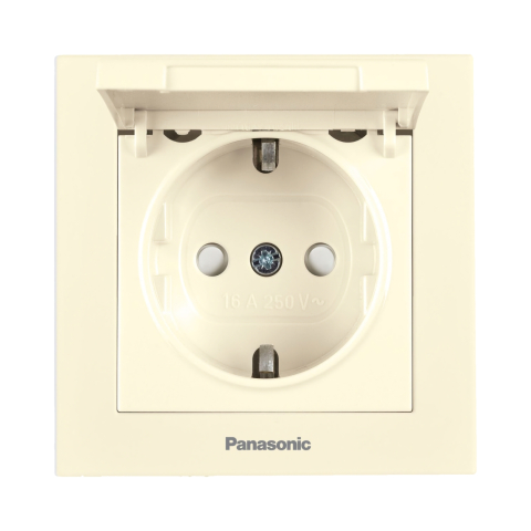 Prize - Mecanism priza Schuko cu capac, protectie pentru copii si sistem Quick Connect Karre Plus 55 Bej