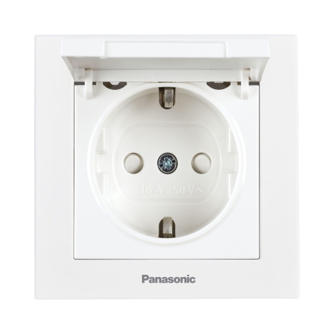 Prize electrice - Mecanism priza Schuko cu capac, protectie pentru copii si sistem Quick Connect Karre Plus 55 Alb