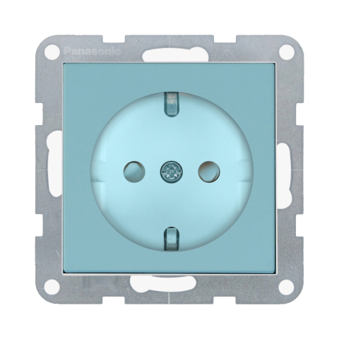 Prize - Mecanism priza Schuko cu protectie pentru copii si Quick Connect Karre Plus 55 Soft Touch Turcoaz