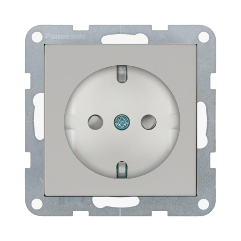 Prize - Mecanism priza Schuko cu protectie pentru copii si Quick Connect Karre Plus 55 Soft Touch Sandstone