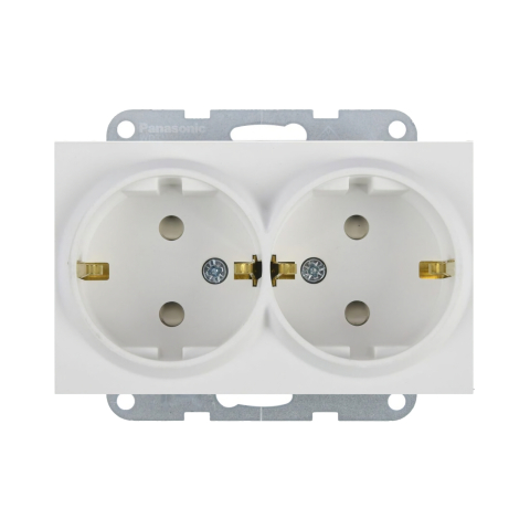 Prize electrice - Mecanism priza Schuko dubla cu protectie pentru copii Karre Plus 55 Soft Touch Seashell