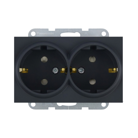 Prize electrice - Mecanism priza Schuko dubla cu protectie pentru copii Karre Plus 55 Soft Touch Night