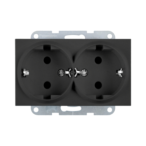 Prize electrice - Mecanism priza Schuko dubla Karre Plus 55 Fumuriu