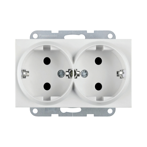 Prize electrice - Mecanism priza Schuko dubla Karre Plus 55 Soft Touch Seashell