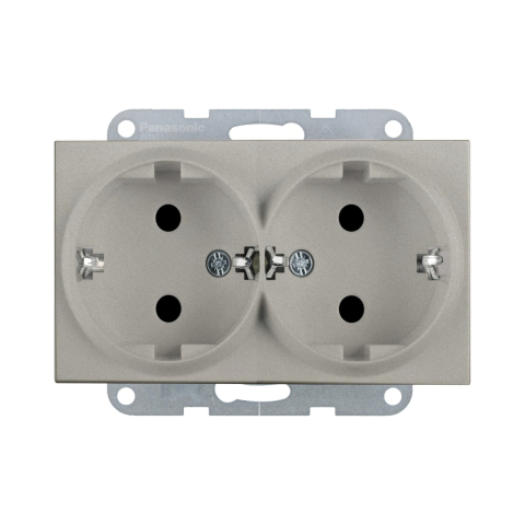 Prize electrice - Mecanism priza Schuko dubla Karre Plus 55 Bronz