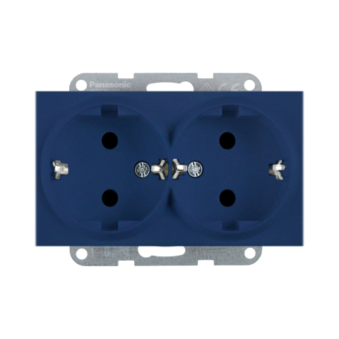 Prize electrice - Mecanism priza Schuko dubla Karre Plus 55 Soft Touch Ocean