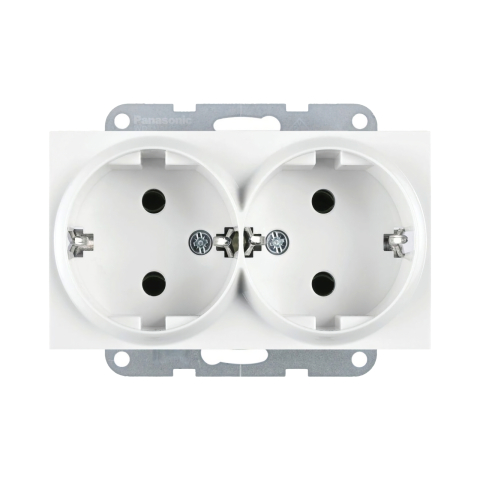 Prize electrice - Mecanism priza Schuko dubla Karre Plus 55 Alb