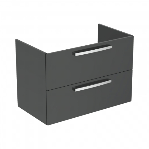 Mobilier de baie - Mobilier TEMPO 800 mm suspendat 2 sertare gri lucios Ideal Standard