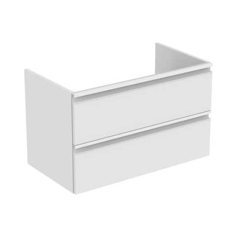 Mobilier de baie - Mobilier TESI 2 sertare alb lucios 80 cm Ideal Standard