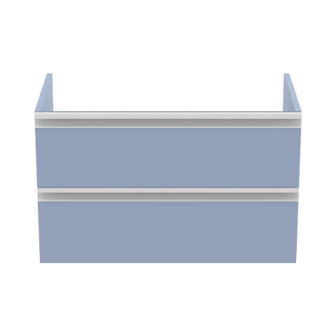 Mobilier TESI 2 sertare albastru deschis mat 80 cm Ideal Standard [1]