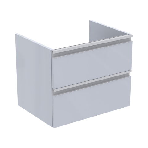Mobilier de baie - Mobilier TESI 2 sertare gri deschis lucios 60 cm Ideal Standard