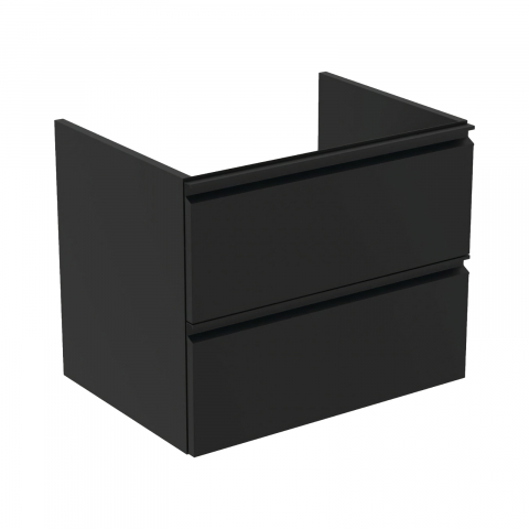 Mobilier de baie - Mobilier TESI 2 sertare negru mat 60 cm Ideal Standard