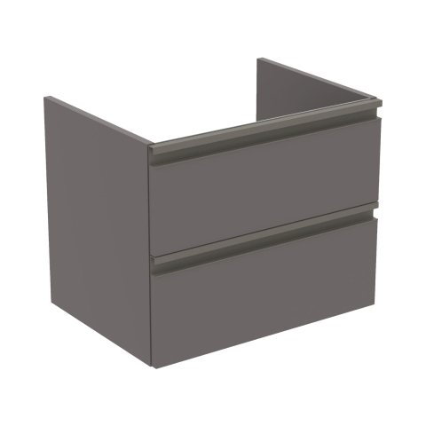 Mobilier de baie - Mobilier TESI 2 sertare taupe (grej) inchis mat 60 cm Ideal Standard