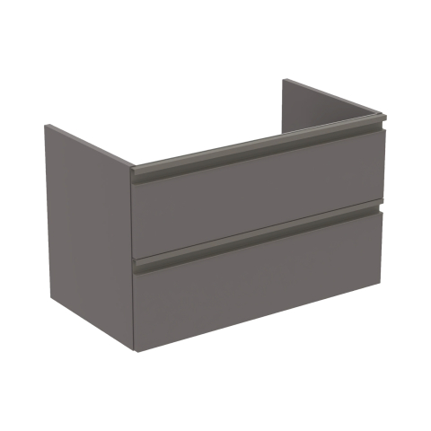 Mobilier de baie - Mobilier TESI 2 sertare taupe (grej) inchis mat 80 cm Ideal Standard
