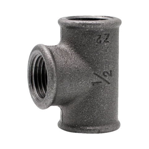 Tevi, fitinguri si accesorii pentru instalatii gaz - Teu negru 1.1/4" filet interior Klass