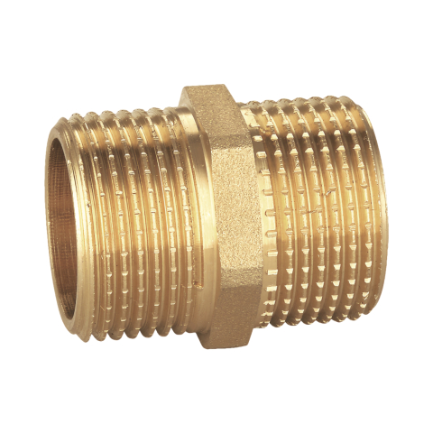 Fitinguri alama, bronz si zinc - Niplu alama 1/2" L= 28 mm SLK