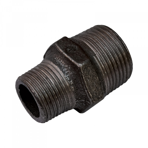 Tevi, fitinguri si accesorii pentru instalatii gaz - Niplu negru 3/4" x 1/2" filet exterior
