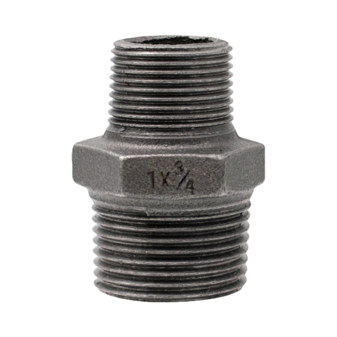 Instalatii sanitare - Niplu redus negru 1 x 3/4" filet exterior Klass