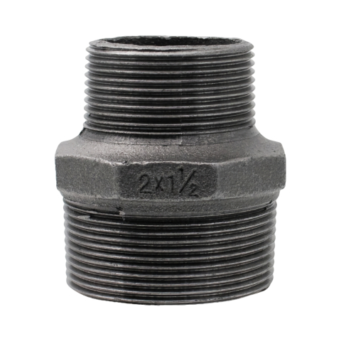 Fitinguri negre - Niplu redus negru 2 x 1.1/2" filet exterior Klass