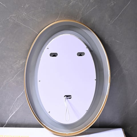 Oglina de baie Fortuna, iluminare led 3 culori, 50 x 70 cm, functie dezaburire, intrerupator touch si ceas Belform [2]