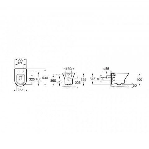 Pachet 5 bucati WC Nexo suspendat Rimless Roca [4]