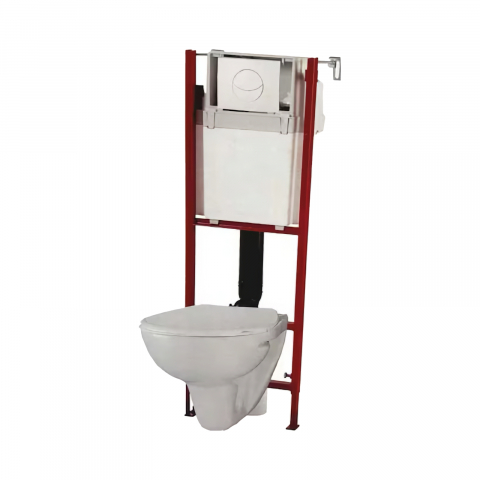 Pachete avantajoase toalete si bideuri - Set rezervor incastrat cu vas WC si capac Lineo Wirquin