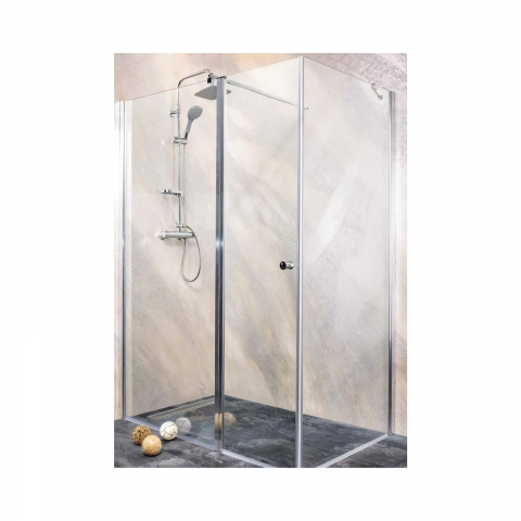 Paravan dus - Parte fixa Grande 127-129 x 195 cm crom Sanotechnik