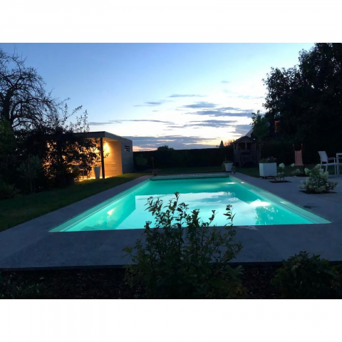 Piscina FAMILY 900/150 constructie clasica + Sistem Complet + Camin Tehnic 900 X 395 X 150 Fibrex [2]