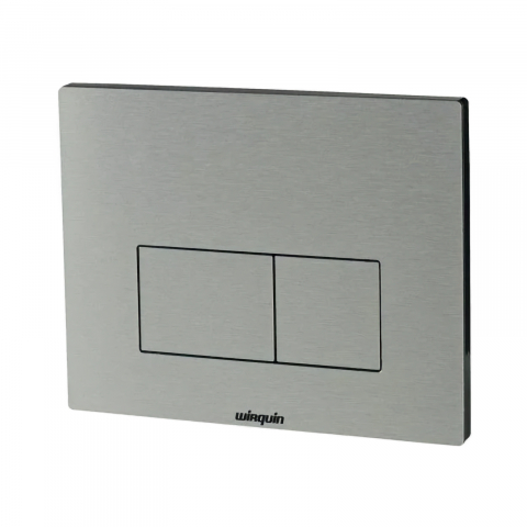 Mecanisme rezervoare si clapete de actionare - Placa de comanda aluminiu periat, cu dubla actionare WIRQUIN