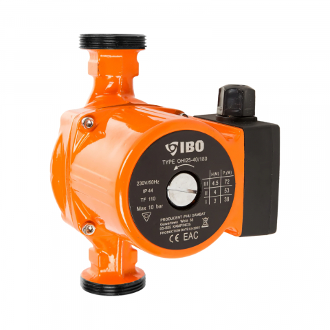 Vase de expansiune, pompe de recirculare si UPS - Pompa pentru cazan electronica OHI 25-40 / 180 (cu set racord) Ibo
