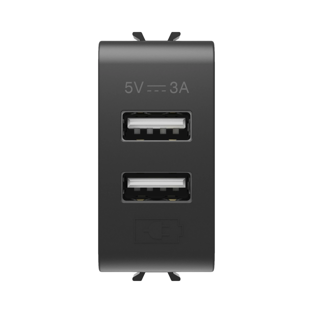 Echipamente electrice - PRIZA 2XUSB 3A 1M NEGRU SYSTEM - GEWISS | GW12447