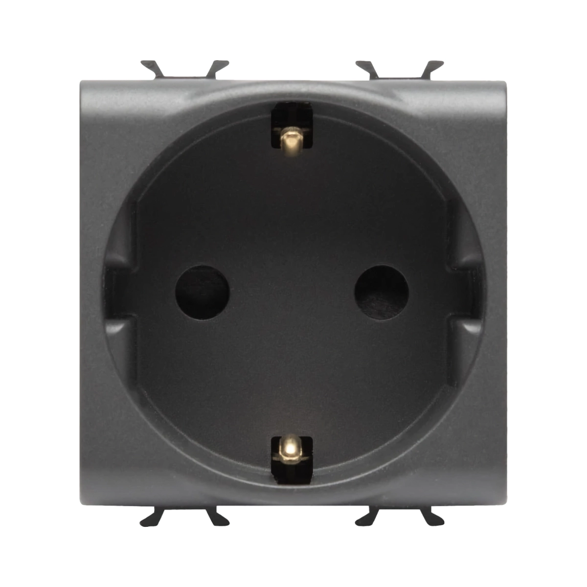 Echipamente electrice - PRIZA SCHUKO 2M 16A NEGRU CHORUS - GEWISS | GW12241