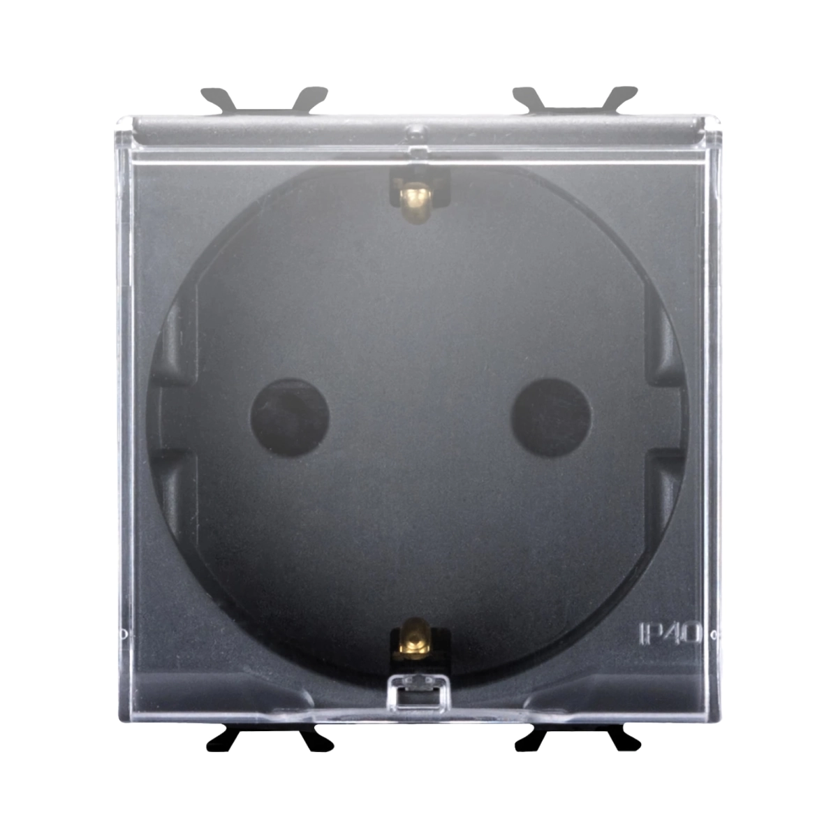 Echipamente electrice - PRIZA SCHUKO 2M 16A NEGRU CHORUS - GEWISS | GW12242