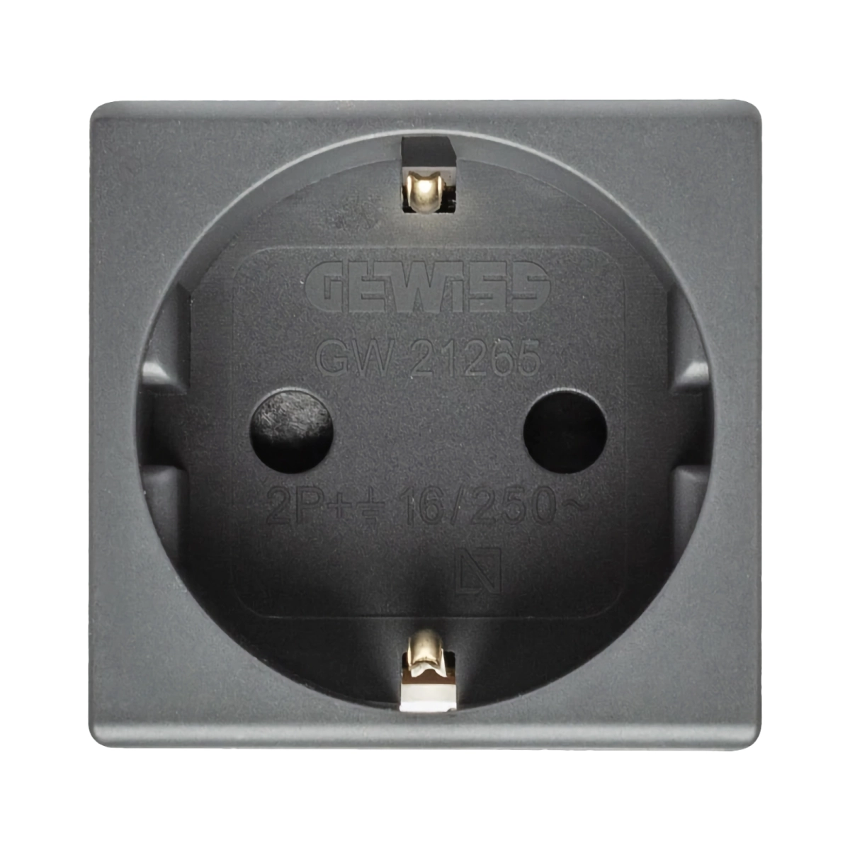 Echipamente electrice - PRIZA SCHUKO 2M 16A NEGRU SYSTEM - GEWISS | GW21265