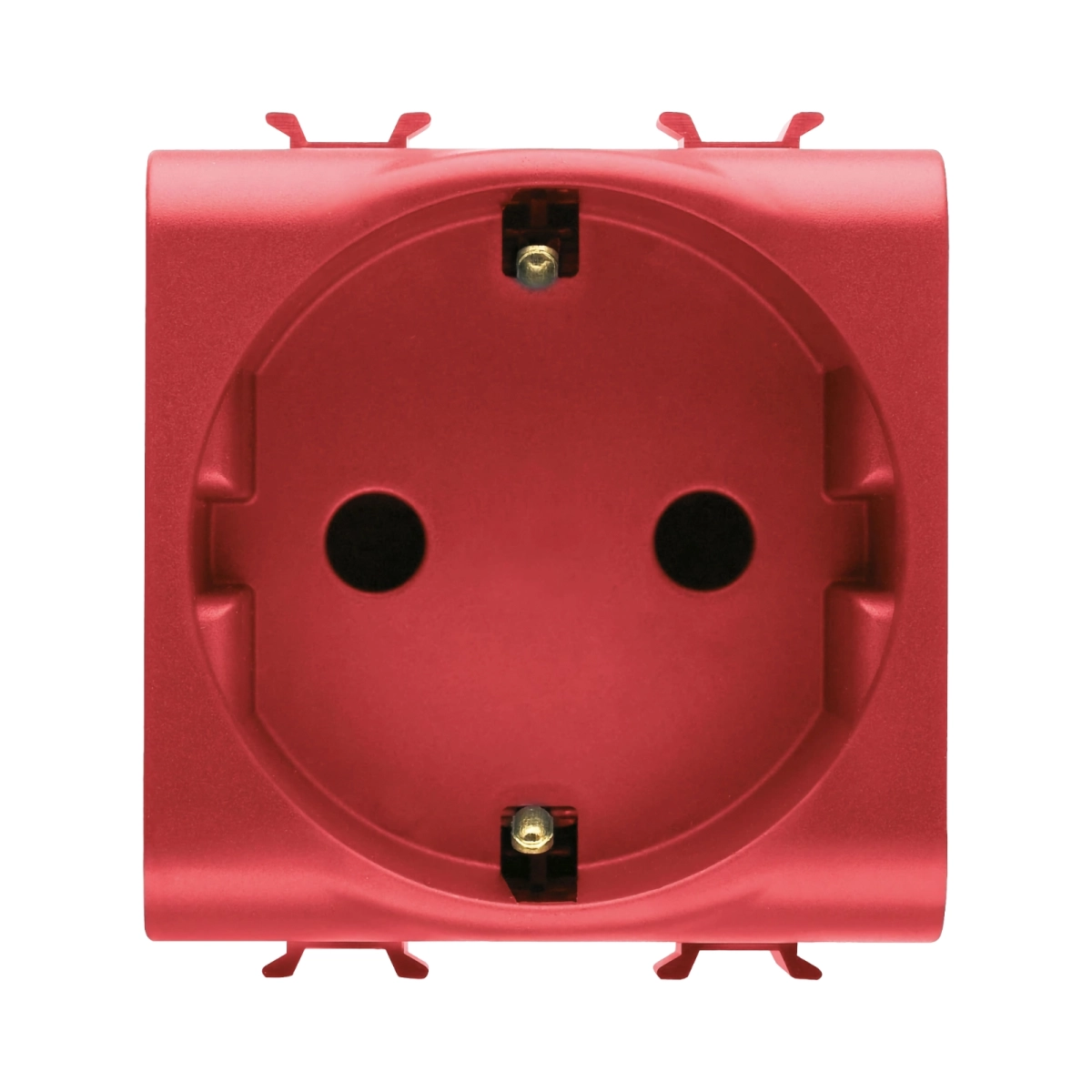 Echipamente electrice - PRIZA SCHUKO 2M 16A ROSU CHORUS - GEWISS | GW10251