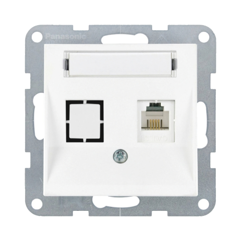 Prize - Priza telefon CAT3 cu eticheta Karre Plus 55 Alb