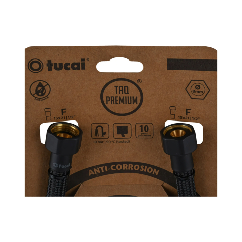 Racord apa Premium 1/2" x 1/2" negru L= 400 mm Tucai [1]