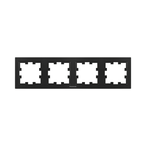 Rame - Rama priza 4 module orizontala Karre Plus 55 Negru