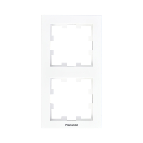 Rame - Rama priza dubla verticala Karre Plus 55 Alb