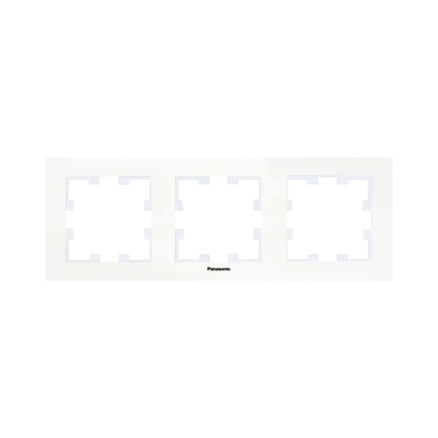 Rame - Rama priza tripla orizontala Karre Plus 55 Alb