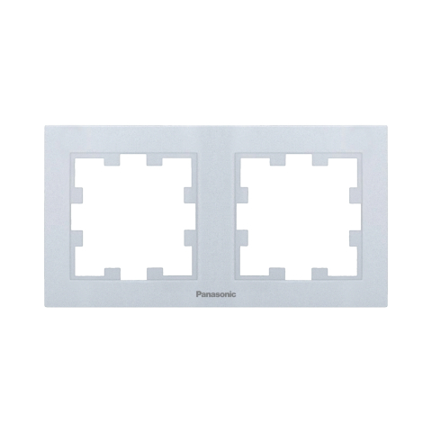 Rame - Rama priza dubla orizontala Karre Plus 55 Silver